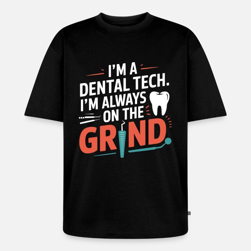 Dentalkeramik-Maltechnik - Unisex Premium Oversized Bio T-Shirt - Schwarz