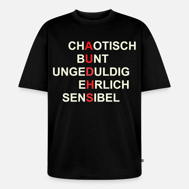 AUDHS Visibly different. Visible I. - Unisex Premium Oversized Organic T-Shirt - black