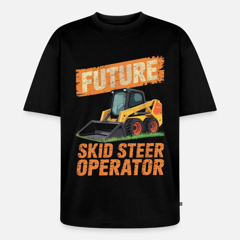 Kompaktlader Skid Steer Operator - Unisex Premium Oversized Bio T-Shirt - Schwarz