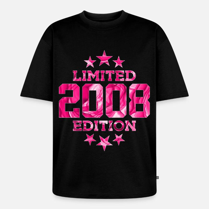 ÉDITION LIMITÉE 2008 18E ANNIVERSAIRE - T-shirt Premium bio oversize Unisexe - noir