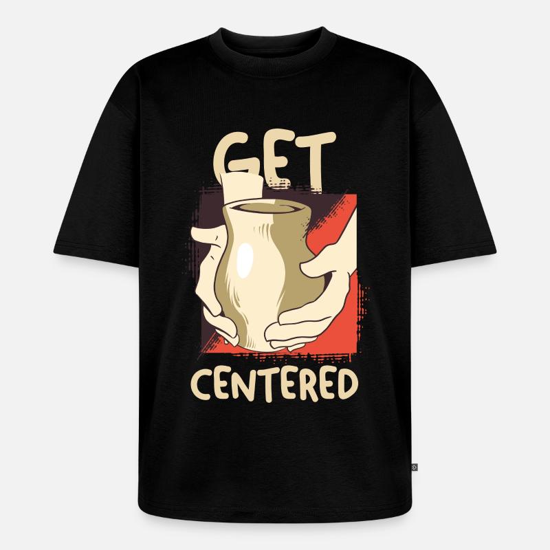 Get Centered Kaffeemoment - Unisex Premium Oversized Bio T-Shirt - Schwarz