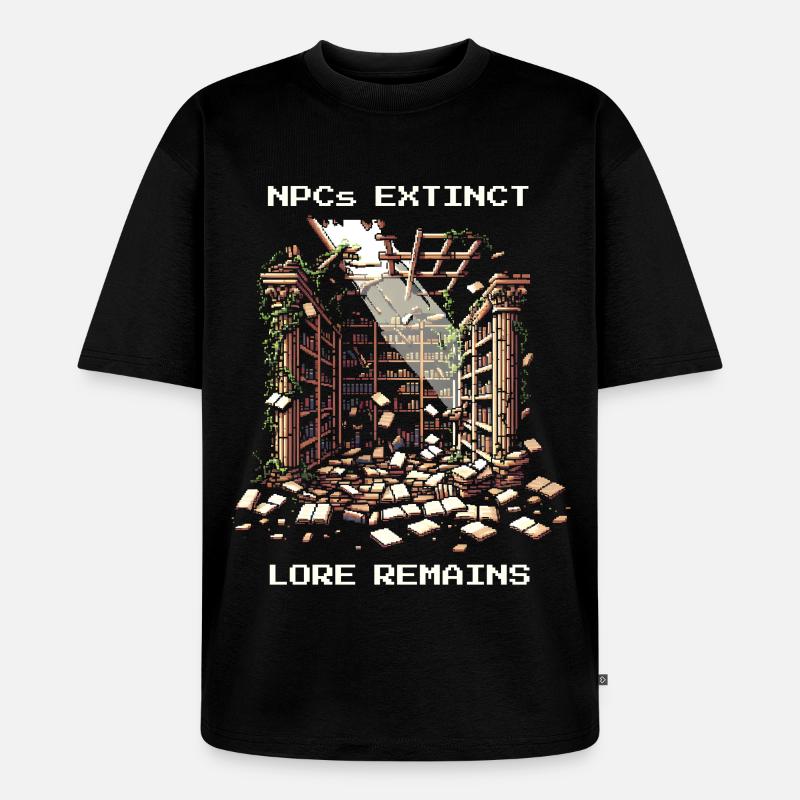 Les PNJ disparus, l’histoire reste | Post-apocalyptique - T-shirt Premium bio oversize Unisexe - noir