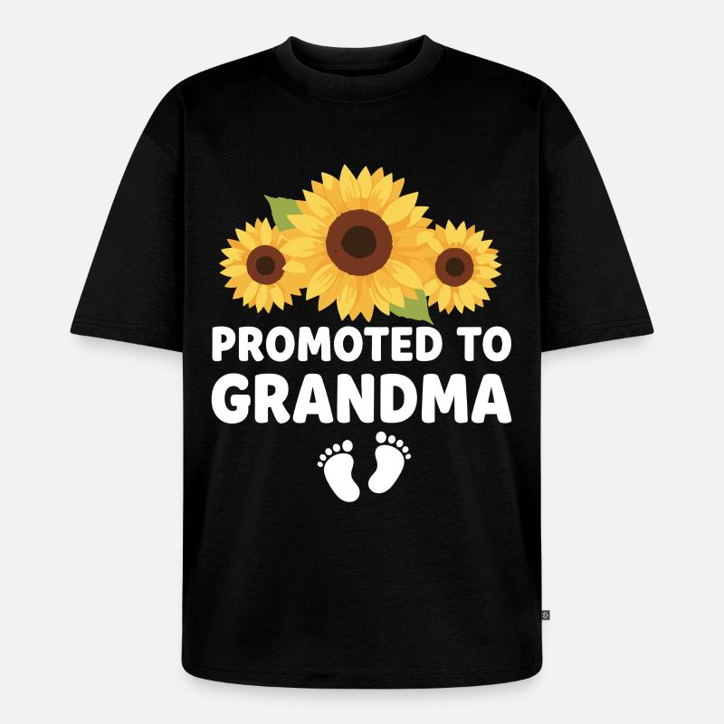 Werdender Oma loading zukünftige Großmutter - Unisex Premium Oversized Bio T-Shirt - Schwarz
