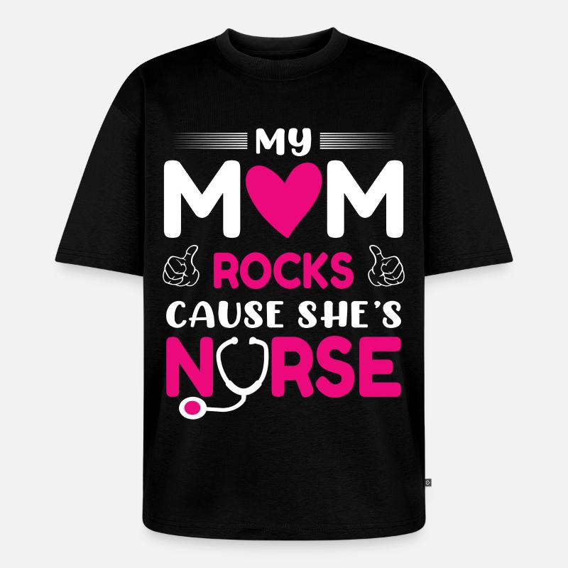 Krankenschwester Mutter - Unisex Premium Oversized Bio T-Shirt - Schwarz