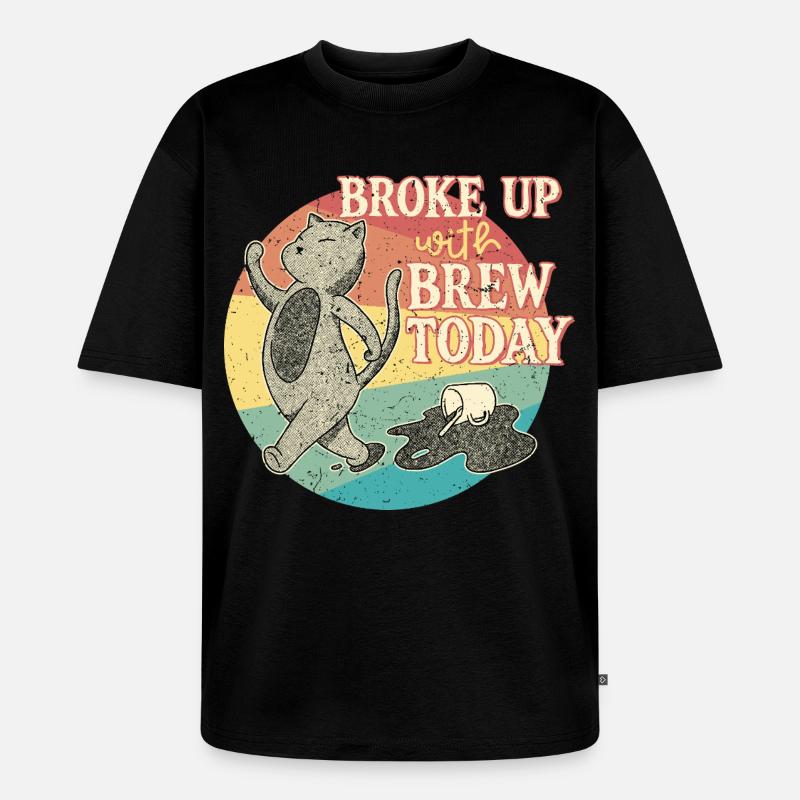 Kaffeeentzug Koffeinfrei Ex-Kaffeetrinker - Unisex Premium Oversized Bio T-Shirt - Schwarz
