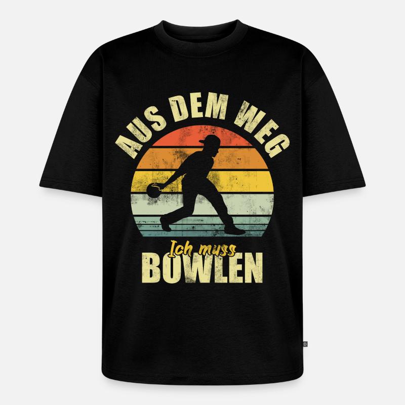 Bowling Bowling Drôle de dicon - T-shirt Premium bio oversize Unisexe - noir