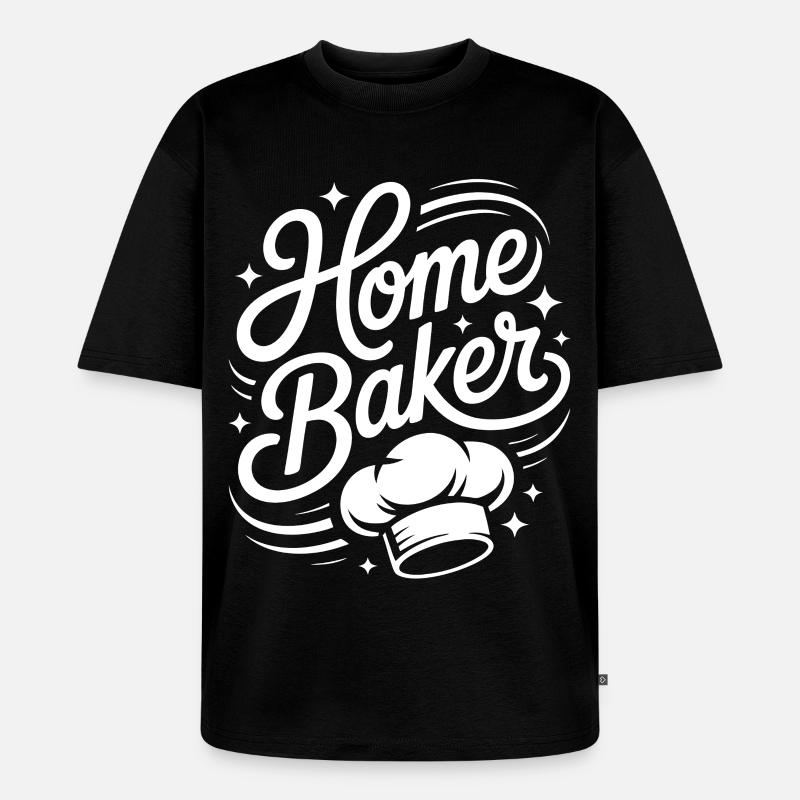 Home Baker Motiv — Küchenchef Script - Unisex Premium Oversized Bio T-Shirt - Schwarz