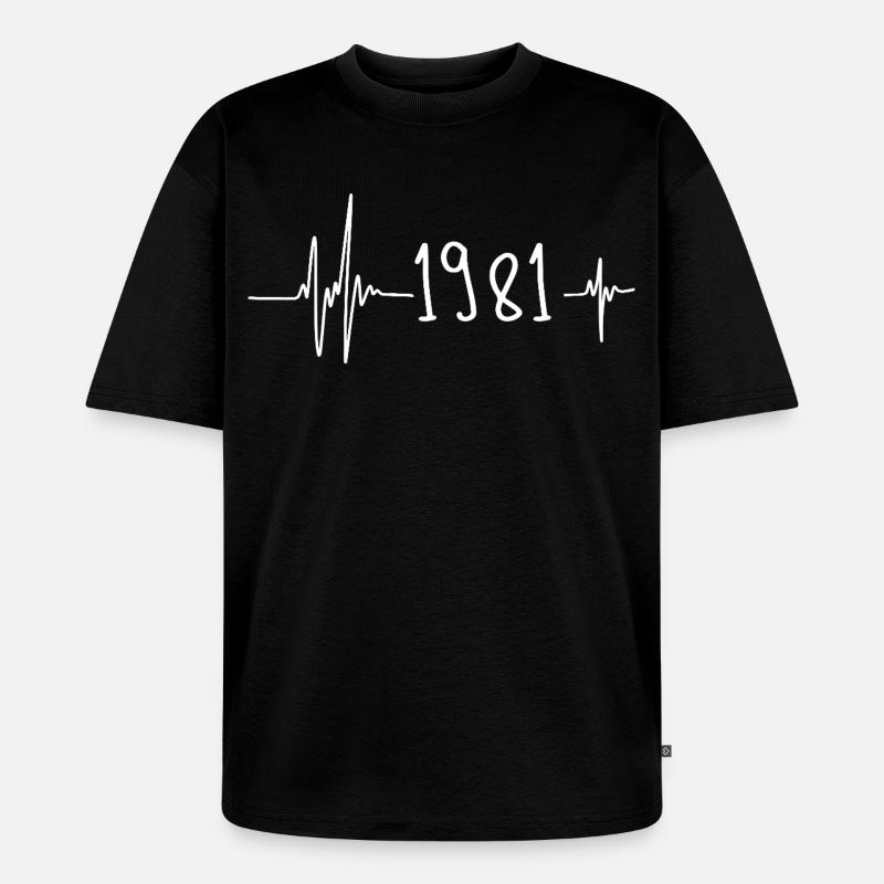 1981 - Unisex Premium Oversized Bio T-Shirt - Schwarz