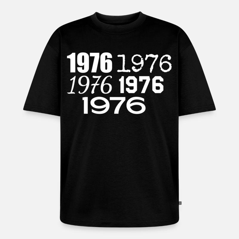 1976 - Unisex Premium Oversized Organic T-Shirt - black
