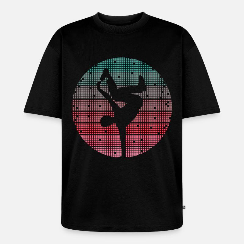 Breakdance Danse Breakdancer Breakdancer Rétro Breakdancer - T-shirt Premium bio oversize Unisexe - noir