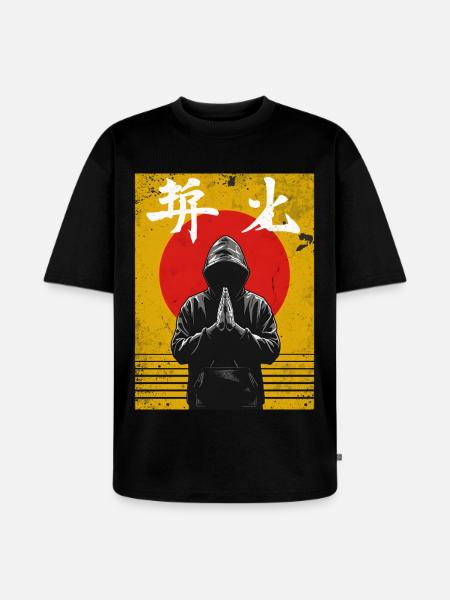 Budo-Spirit!  Japanisches Kampfkunst Design - Unisex Premium Oversized Bio T-Shirt - Schwarz