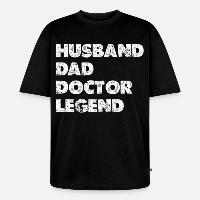 Heldenkombi Ehemann Vater Doktor - Unisex Premium Oversized Bio T-Shirt - Schwarz