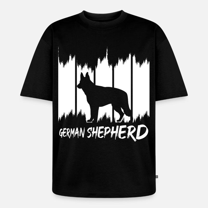 German Shepherd - Unisex Premium Oversized Bio T-Shirt - Schwarz