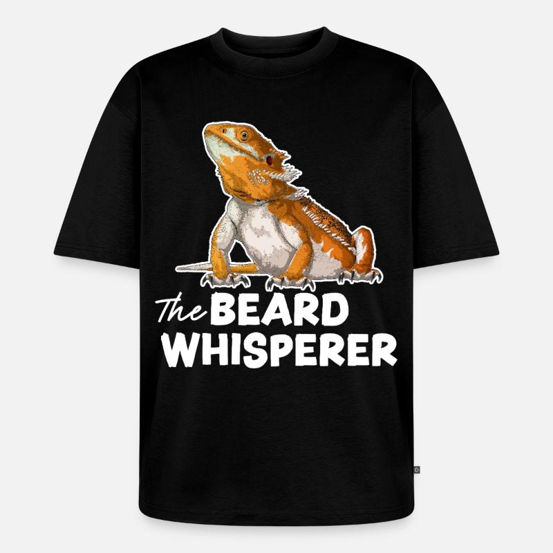 Der Bartflüsterer - Unisex Premium Oversized Bio T-Shirt - Schwarz