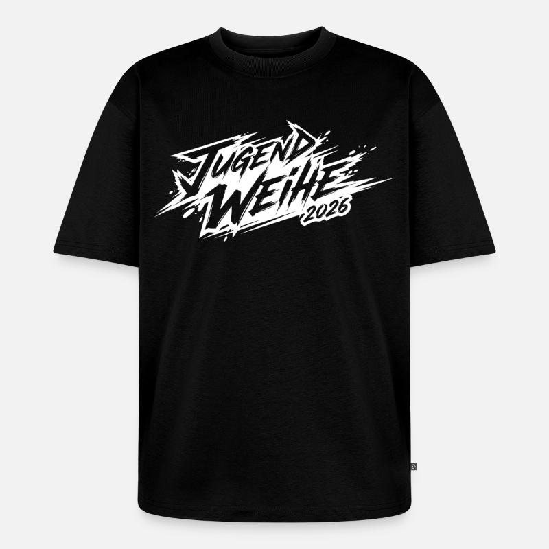 Jugendweihe 2026 - Unisex Premium Oversized Bio T-Shirt - Schwarz