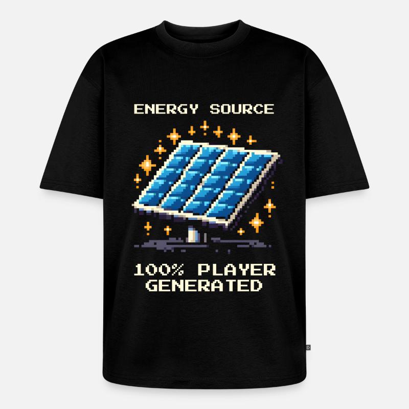 Solarenergie | Offgrid & Selbstversorgung - Unisex Premium Oversized Bio T-Shirt - Schwarz
