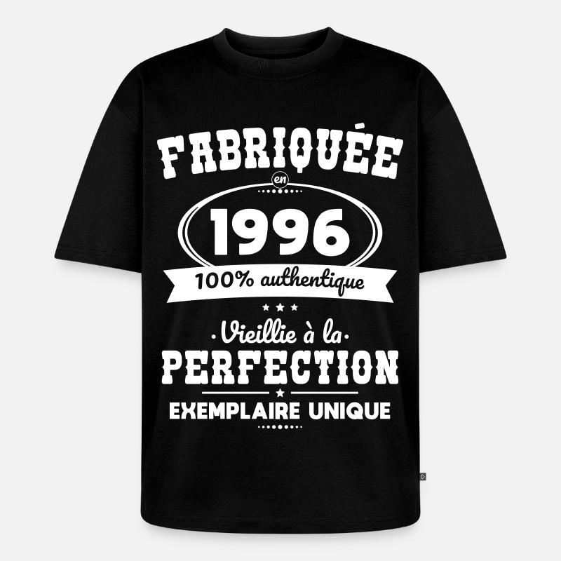 Hergestellt 1996 – Perfekt gereift - Unisex Premium Oversized Bio T-Shirt - Schwarz