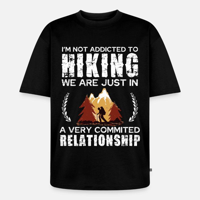 Hiking Commitment Tee Design - Unisex Premium Oversized Bio T-Shirt - Schwarz