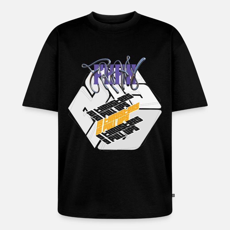 Fran Hero WOD Cross-Training leichte Grafikversion - Unisex Premium Oversized Bio T-Shirt - Schwarz