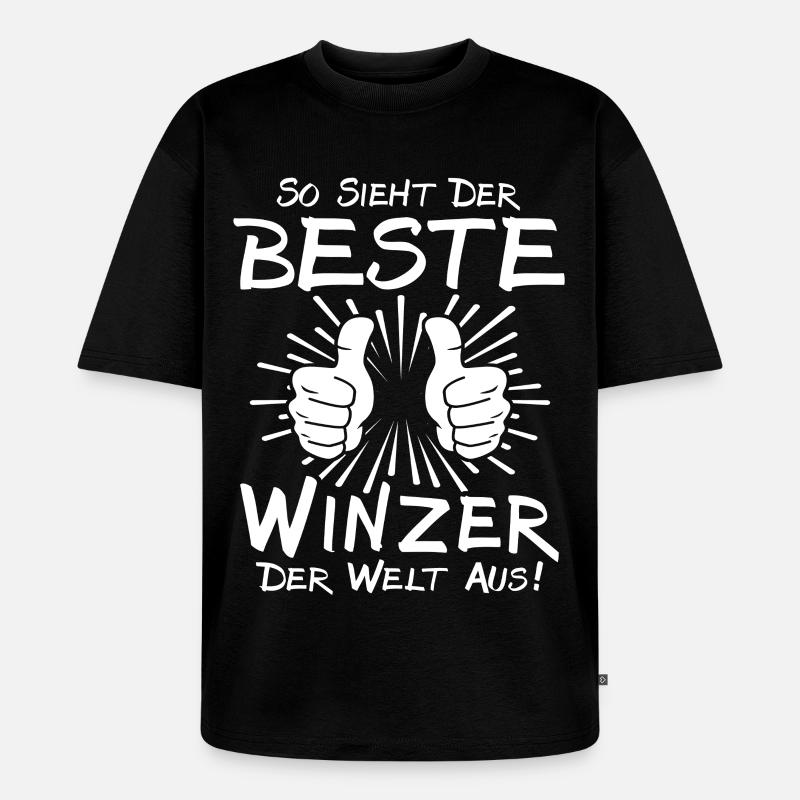 Bester Winzer - Unisex Premium Oversized Bio T-Shirt - Schwarz