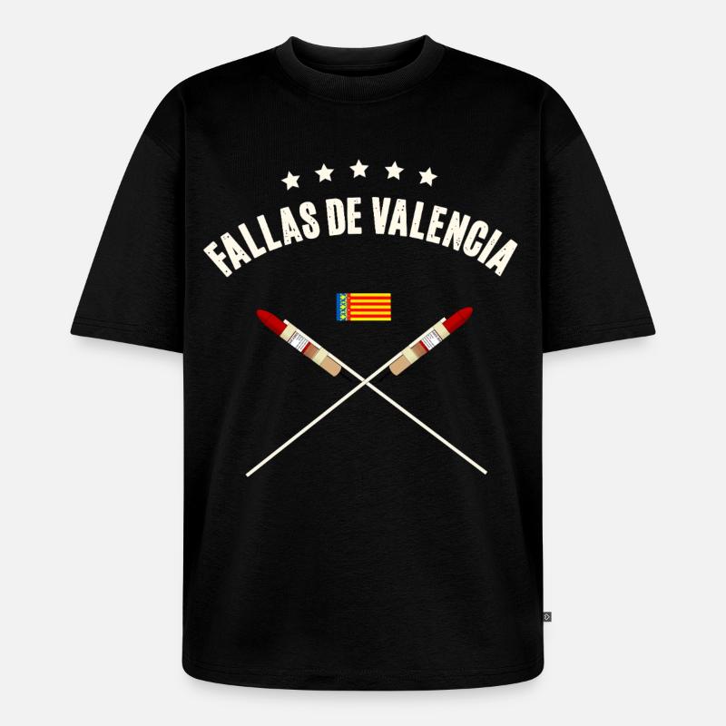 Fallas De Valencia Rocket - Unisex Premium Oversized Bio T-Shirt - Schwarz