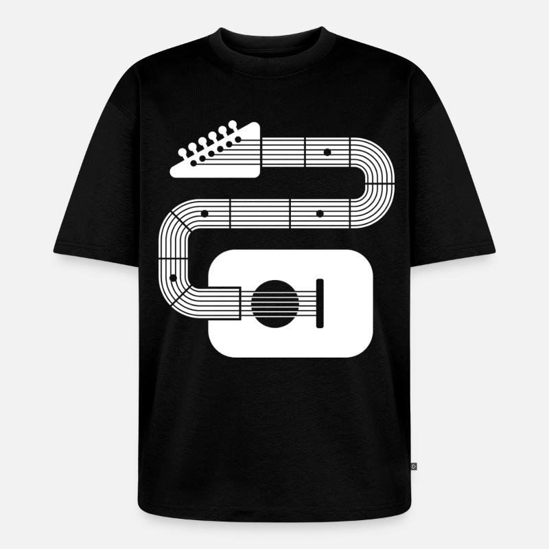 Abstrakte Formgitarre - Unisex Premium Oversized Bio T-Shirt - Schwarz