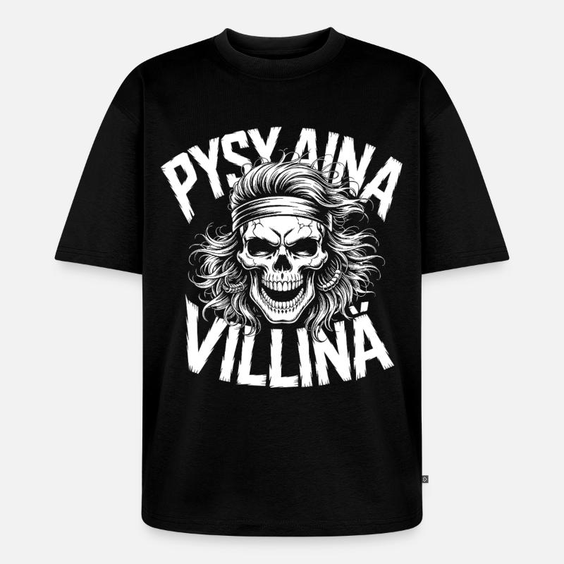Wildschädel-Design - Unisex Premium Oversized Bio T-Shirt - Schwarz