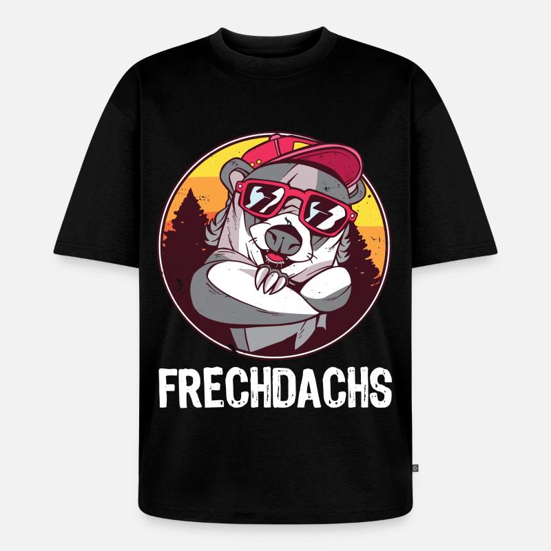 Frechdachs – Der freche Spitzbube - Unisex Premium Oversized Bio T-Shirt - Schwarz