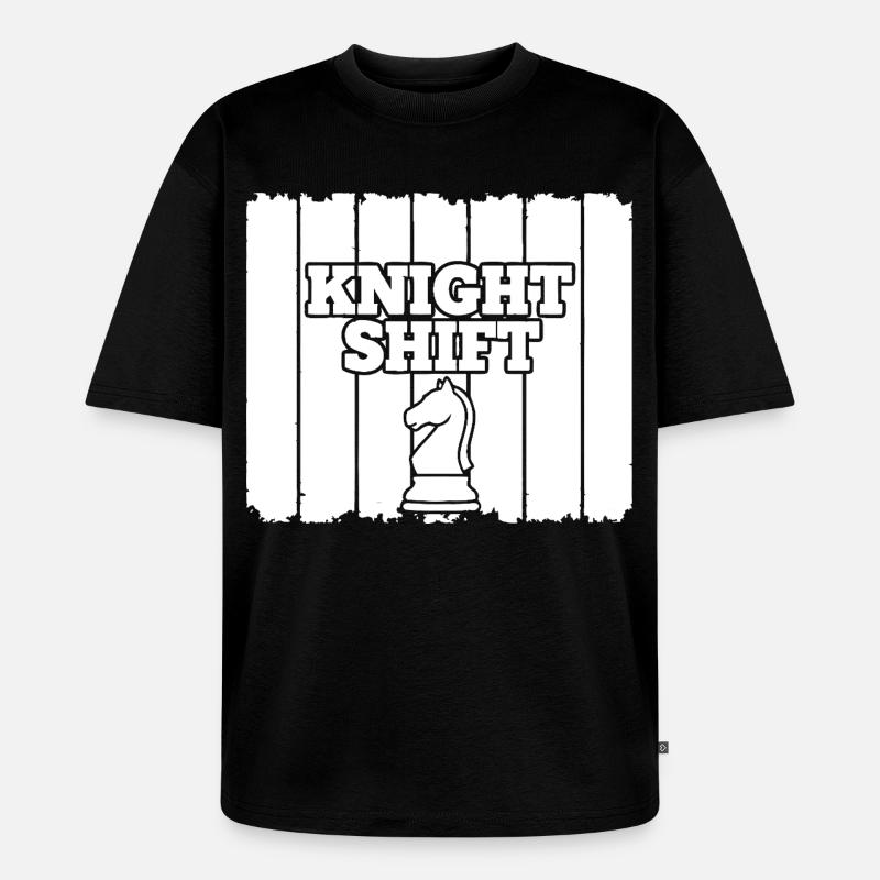Shift du cavalier d’échecs - T-shirt Premium bio oversize Unisexe - noir