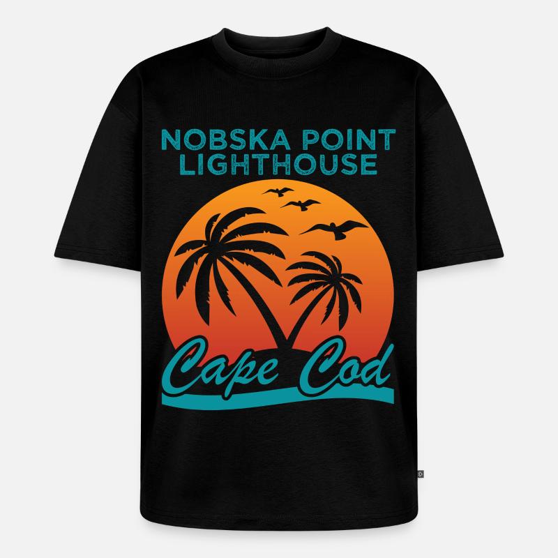Nobska Leuchtturm Cape Cod Hemd - Unisex Premium Oversized Bio T-Shirt - Schwarz