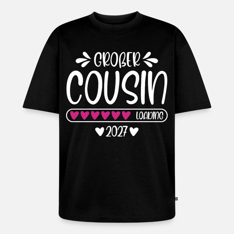 Großer Cousin 2027 loading - Unisex Premium Oversized Bio T-Shirt - Schwarz