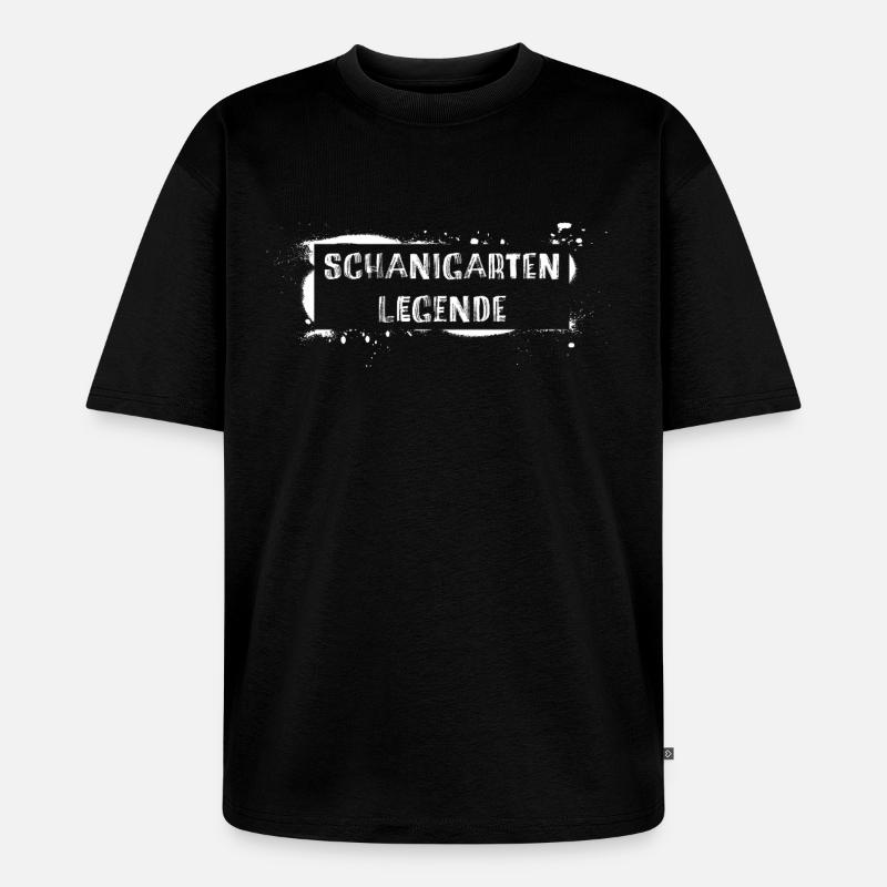 Schanigarten legend – Viennese dialect saying - Unisex Premium Oversized Organic T-Shirt - black