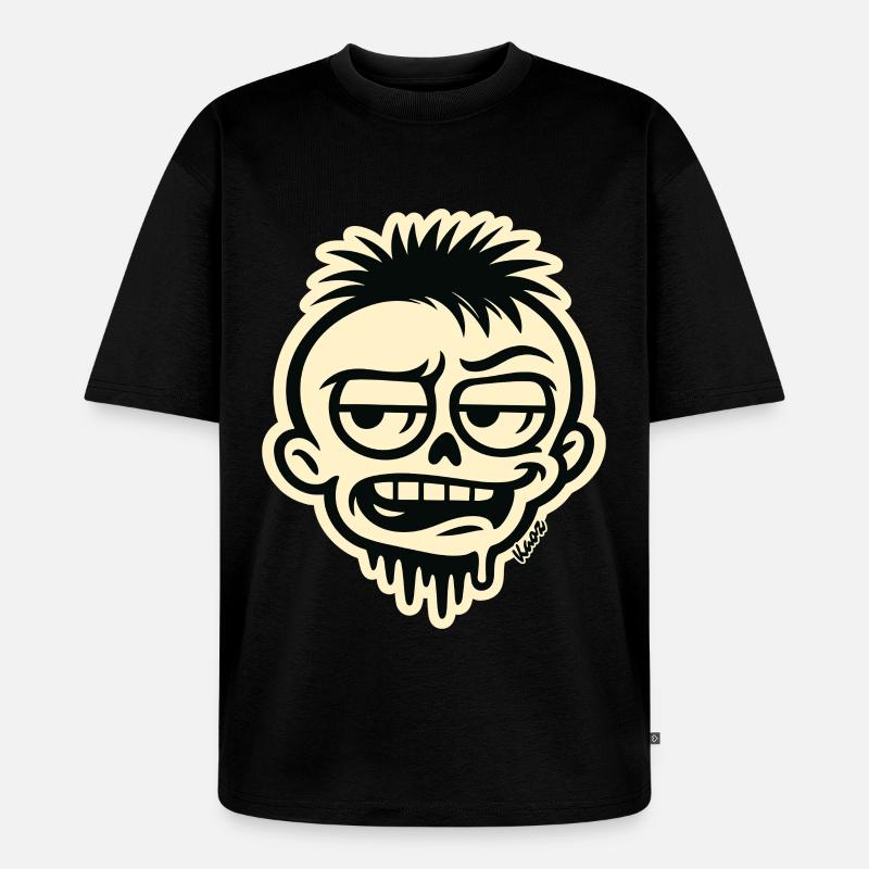 Schädelgraffiti - Unisex Premium Oversized Bio T-Shirt - Schwarz