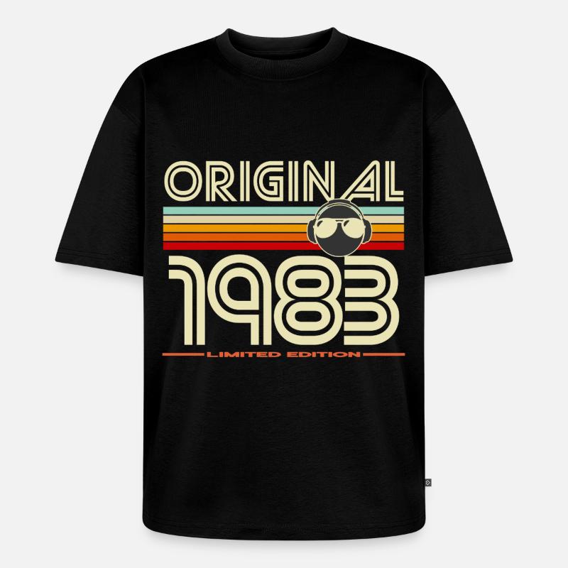 Originale Retro-Edition von 1983 - Unisex Premium Oversized Bio T-Shirt - Schwarz