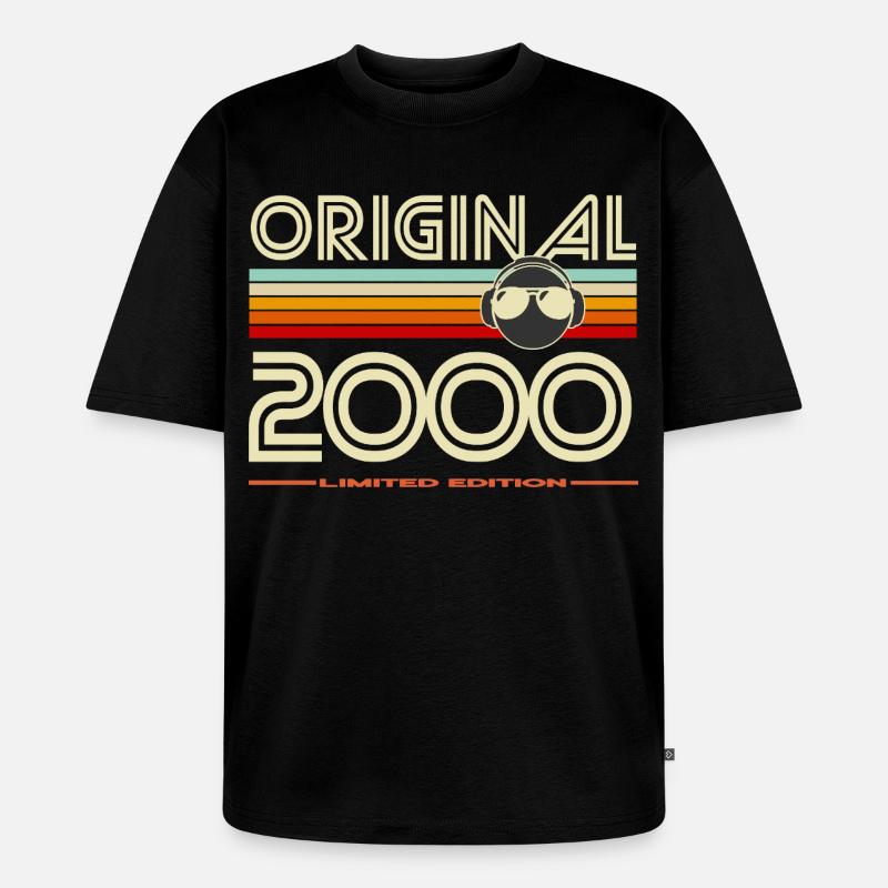 Originale Retro-Edition von 2000 - Unisex Premium Oversized Bio T-Shirt - Schwarz