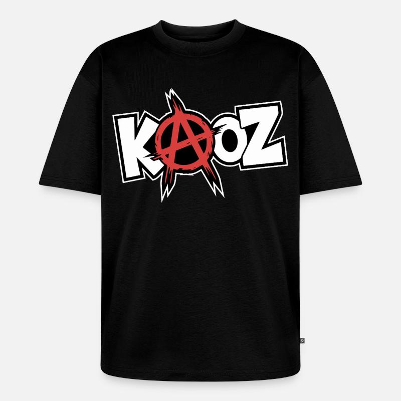 Kool KAOZ Anarchie Graffiti - Unisex Premium Oversized Bio T-Shirt - Schwarz