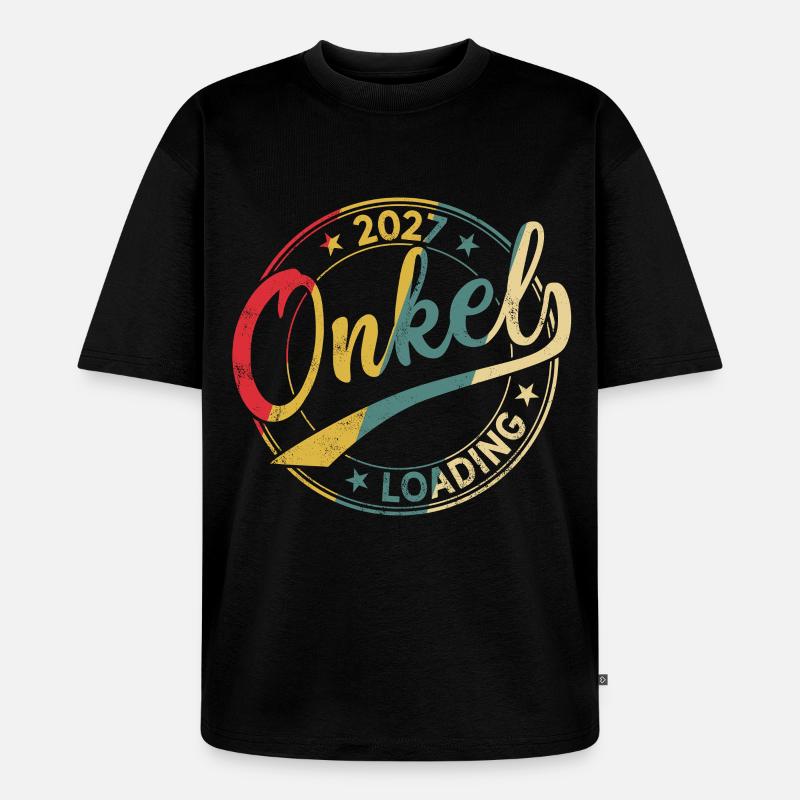 Onkel 2027 Loading Werdender Onkel 2027 - Unisex Premium Oversized Bio T-Shirt - Schwarz