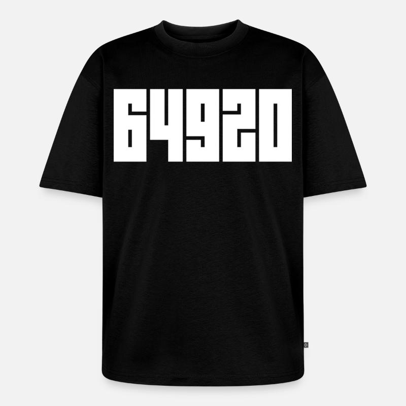 64920 Piła. Code postal de Piła - T-shirt Premium bio oversize Unisexe - noir