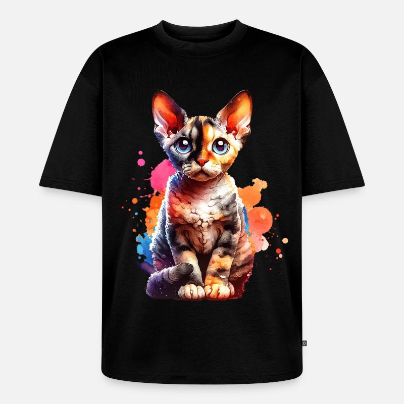Devon Rex Gift - Unisex Premium Oversized Organic T-Shirt - black