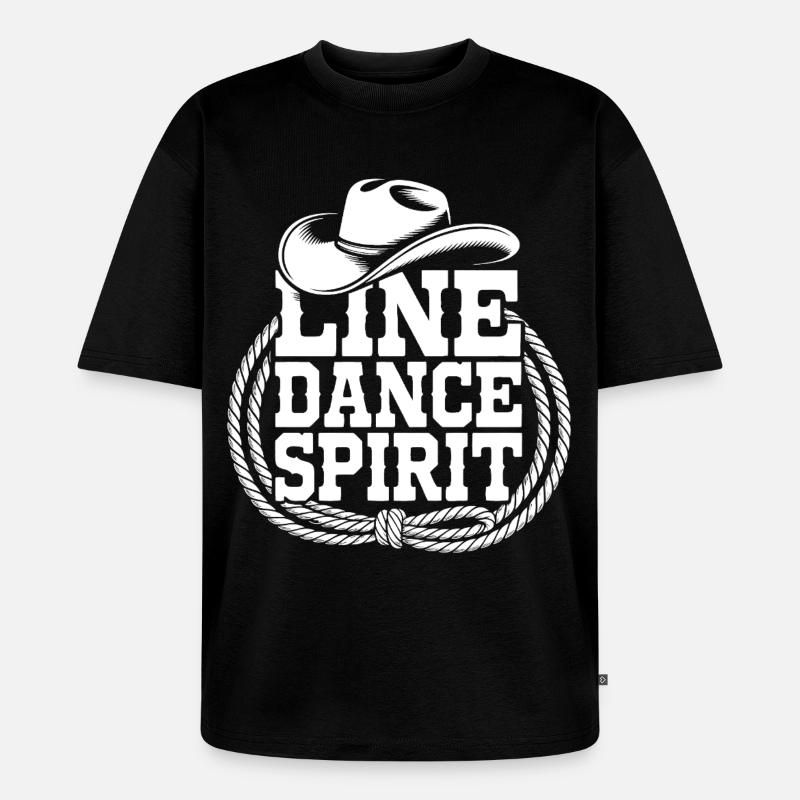 Line Dance Style - Unisex Premium Oversized Bio T-Shirt - Schwarz