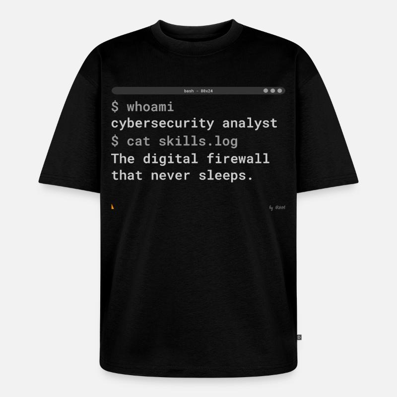 Cybersecurity Analyst Terminal - IT Gift - Unisex Premium Oversized Bio T-Shirt - Schwarz