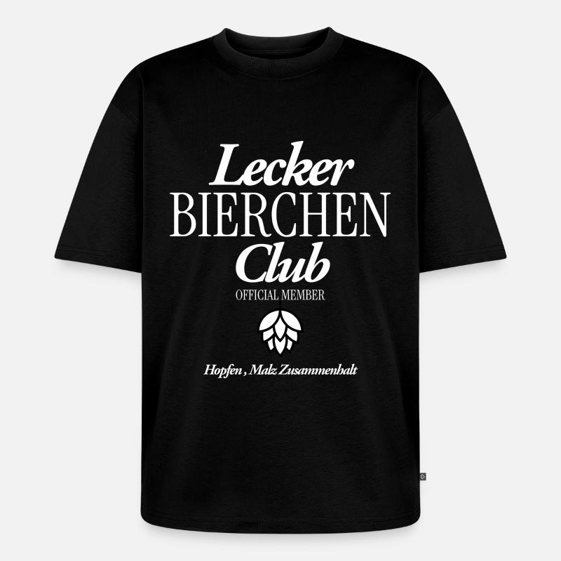 Lecker Bierchen CLub - Unisex Premium Oversized Bio T-Shirt - Schwarz