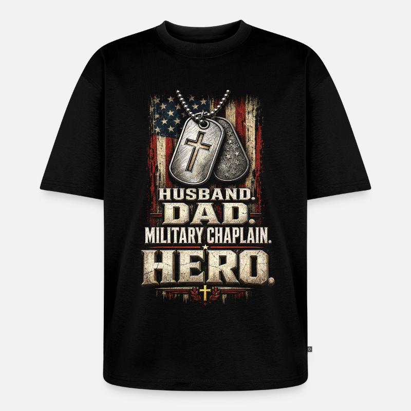 Aumônier, clerc, pasteur - T-shirt Premium bio oversize Unisexe - noir