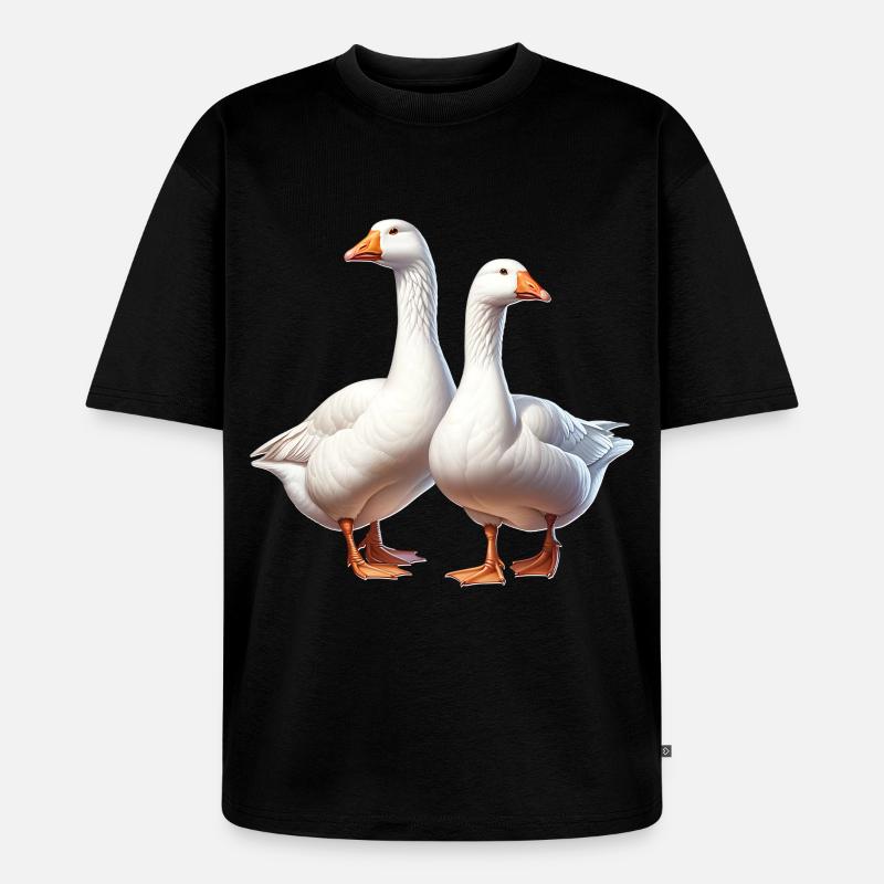 Gans - Unisex Premium Oversized Bio T-Shirt - Schwarz