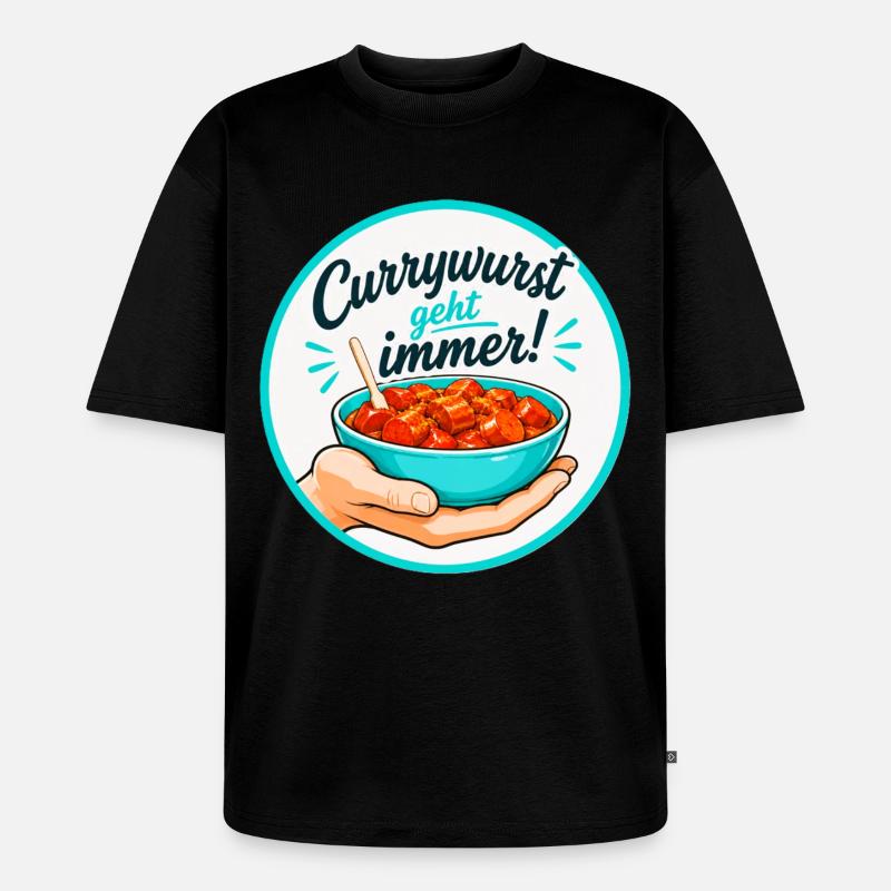 Currywurstesser1 - Unisex Premium Oversized Bio T-Shirt - Schwarz