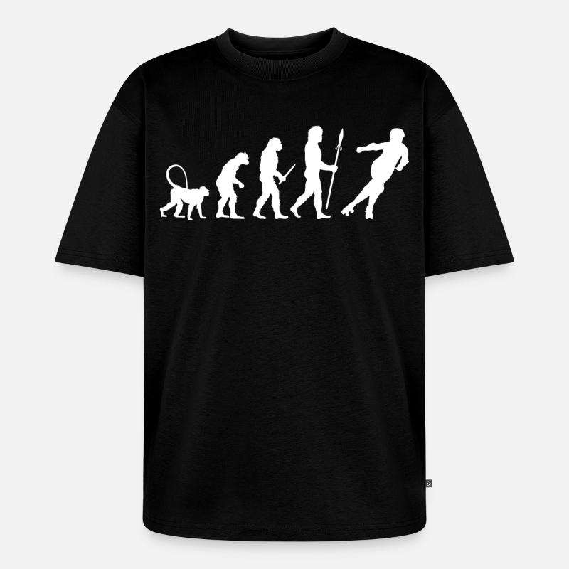 Entwicklung des Roller Derby - Unisex Premium Oversized Bio T-Shirt - Schwarz