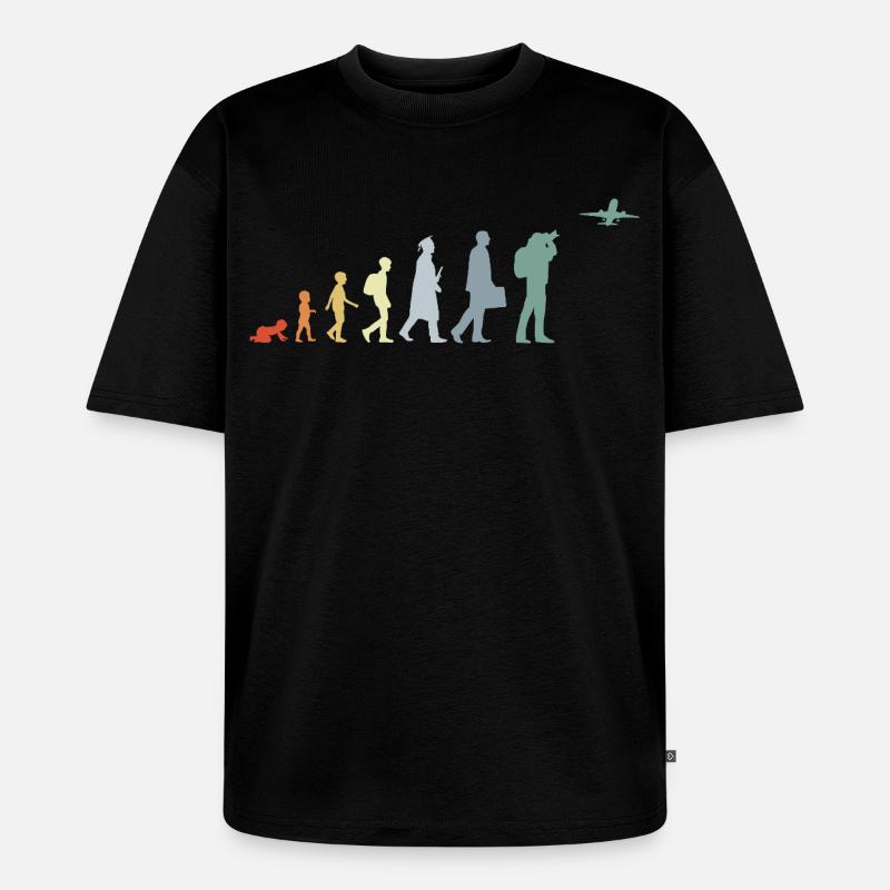 Flugzeugbeobachter Evolution - Unisex Premium Oversized Bio T-Shirt - Schwarz
