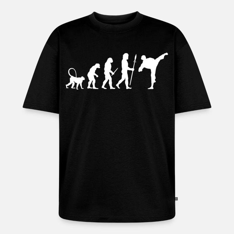 Karate Evolution - Unisex Premium Oversized Organic T-Shirt - black