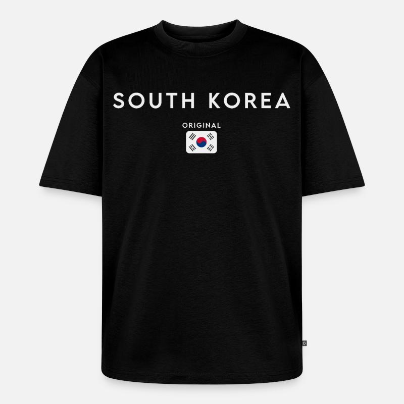 Drapeau sud-coréen, fierté sud-coréenne - T-shirt Premium bio oversize Unisexe - noir