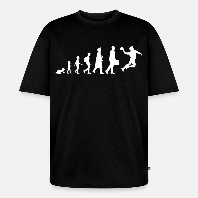 Evolution Handball - Unisex Premium Oversized Bio T-Shirt - Schwarz